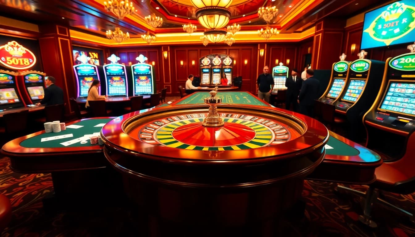Experience the excitement of Luck8 with players engaged in thrilling casino games like poker and roulette.