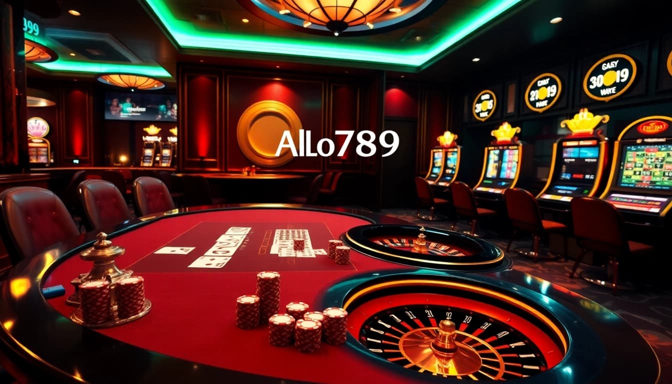 ALo789 offers an exciting poker table experience with vibrant casino elements and engaging gameplay.