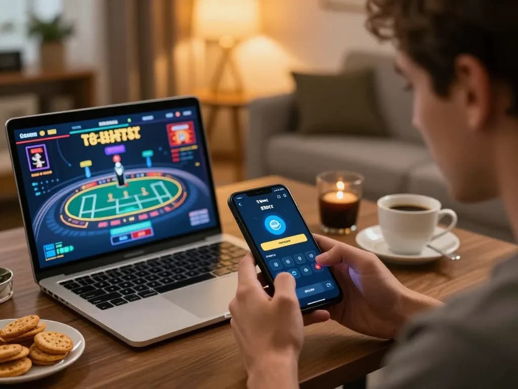 Engaging with live games on f8betz mobile app in a cozy home setting