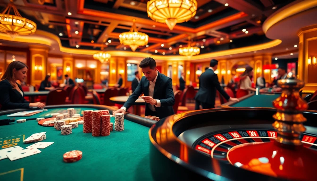 Engage in gaming excitement at https://tv88.network/ with lavish casino tables and chips.