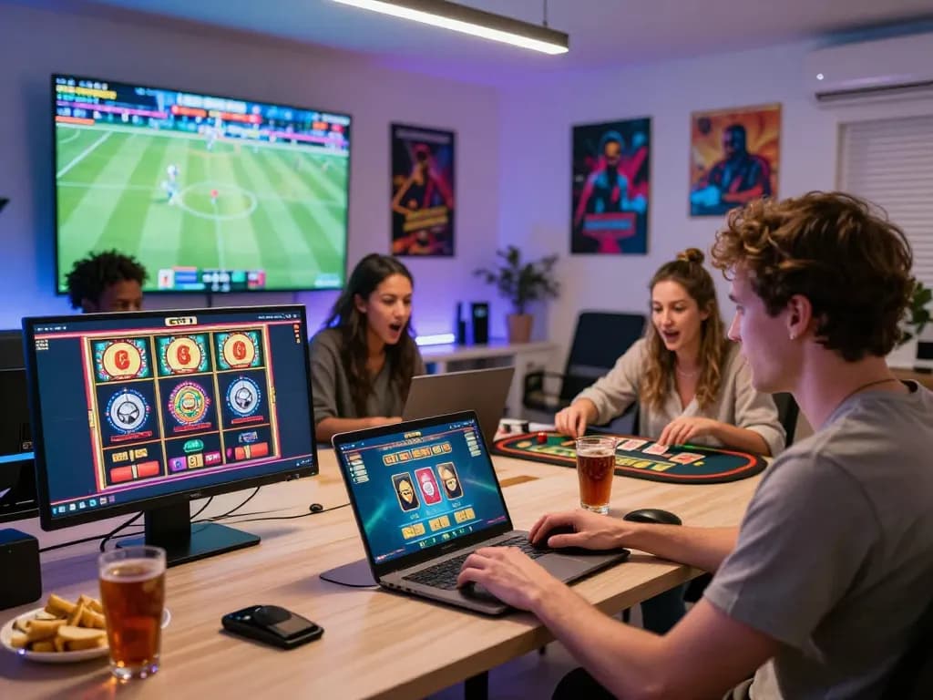 Exciting gaming moment on GI8 platform featuring players enjoying various online games and vibrant visuals.