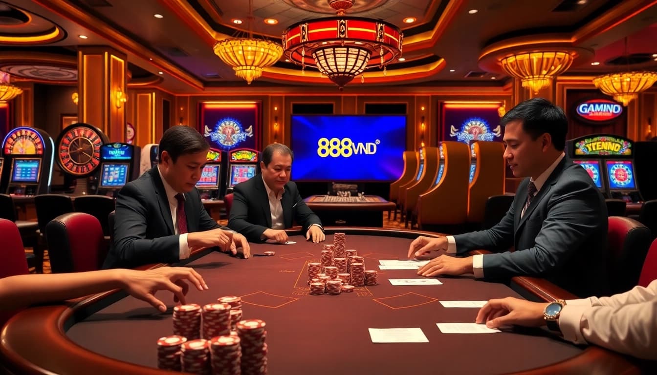 Experience high-stakes gaming excitement at 888VND with vibrant casino action and professional players.