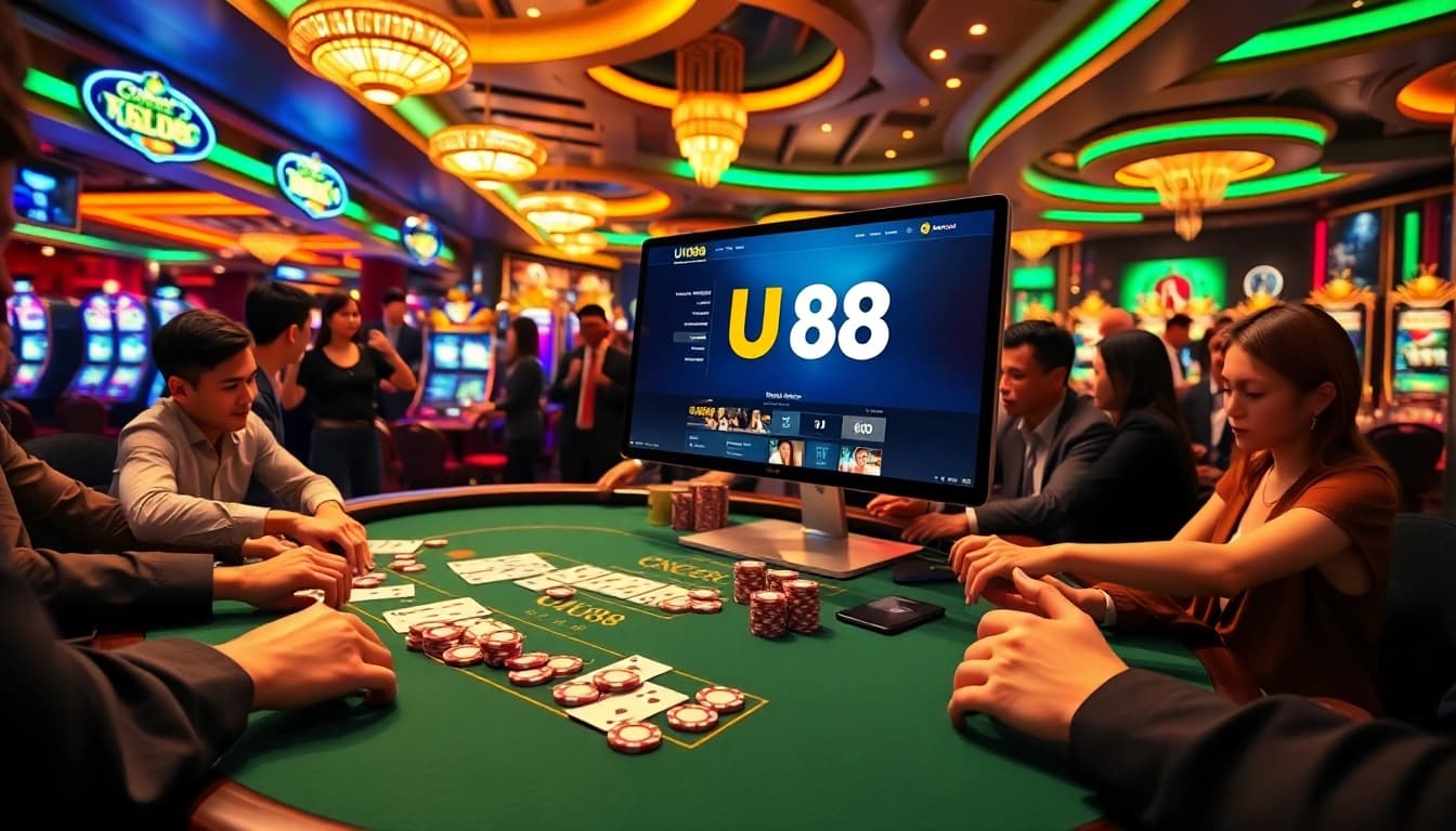 Experience the excitement of UU88 with engaging poker gameplay and a vibrant casino atmosphere.