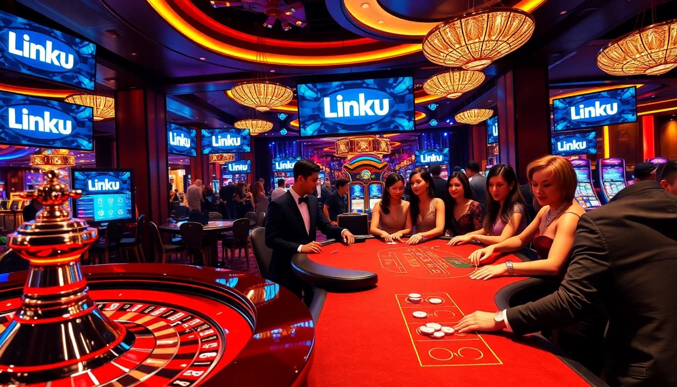 Engaging players enjoying a casino atmosphere showcasing 'Link 11uu' with vibrant games and opportunities.