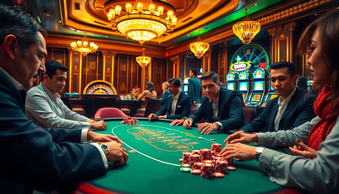 Experience thrilling gameplay at nhà cái uy tín nhất việt nam, featuring high-stakes poker, vibrant chips, and exciting casino ambiance.