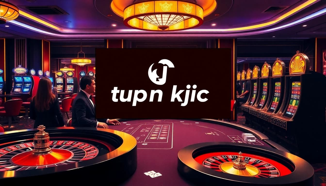 Experience the excitement of the tập đoàn kjc casino scene with engaging gamblers at a high-end table.