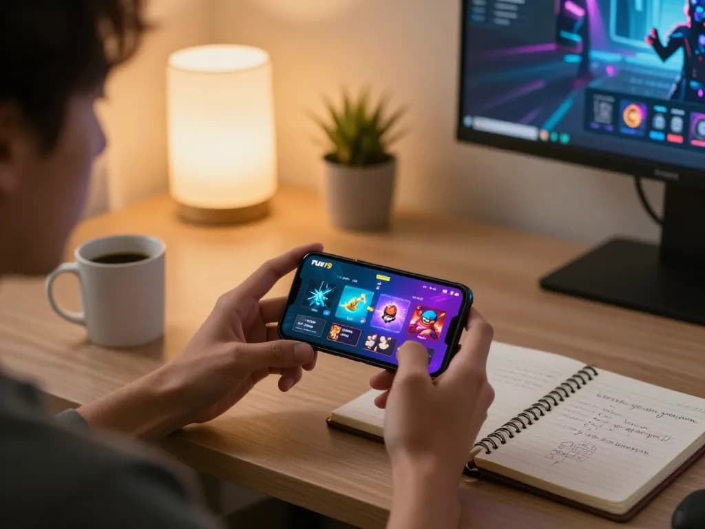 Engaging with the FUN79 app for strategic bets during online gaming.