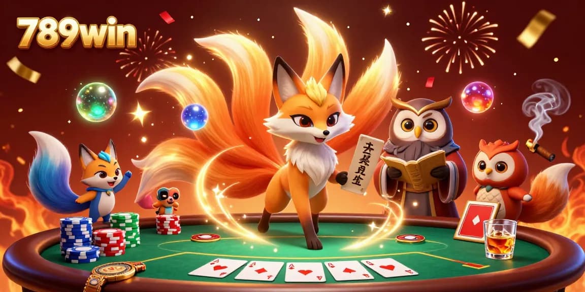 Experience vibrant gaming action with 789win's dynamic characters and colorful casino elements.