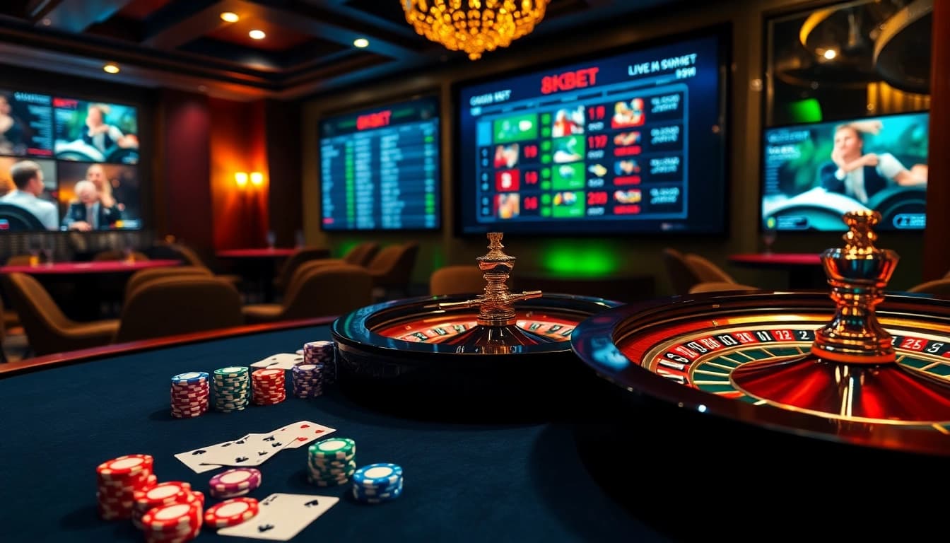Experience the excitement of gambling at nhà cái 8kbet with vibrant gaming tables and engaging visuals.