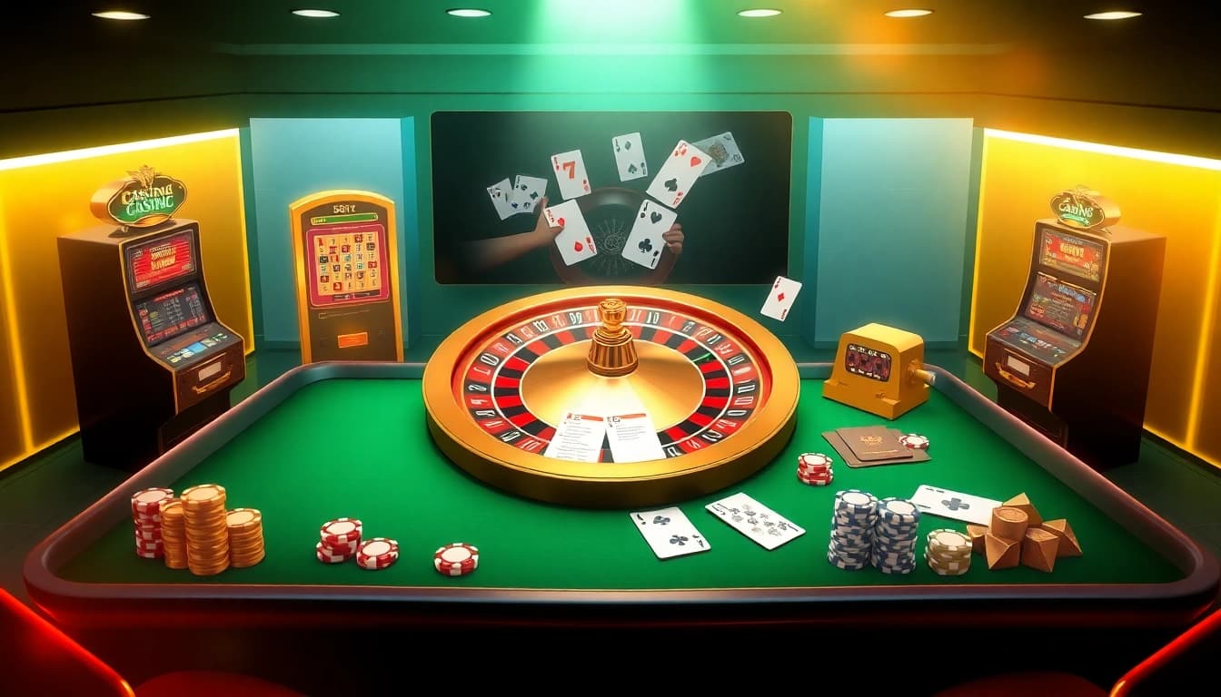 Engage with a thrilling online gambling experience at https://lodetructuyen.co/ showcasing vibrant slot machines and roulette.