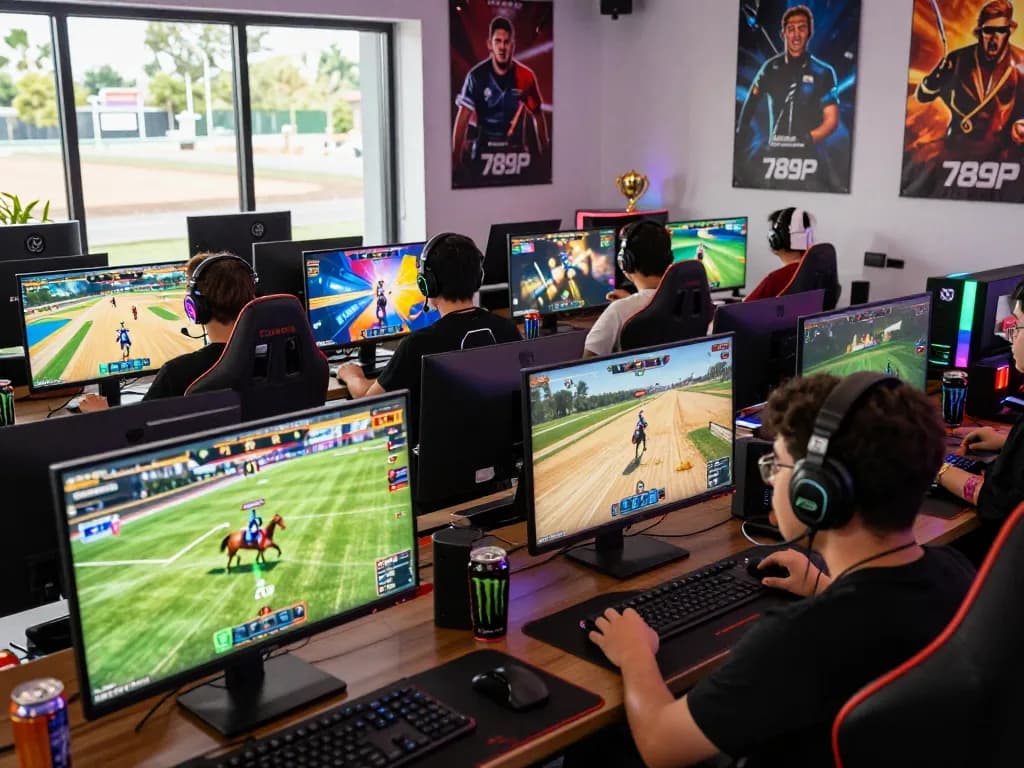 Dynamic engagement of players in game 789P showcasing virtual sports and excitement.