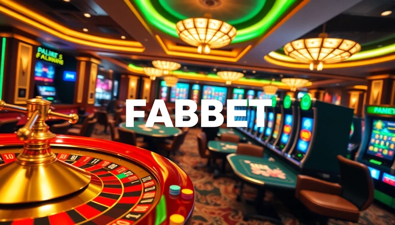 FABET's vibrant casino experience with roulette, poker, and slots for an exciting gambling atmosphere.