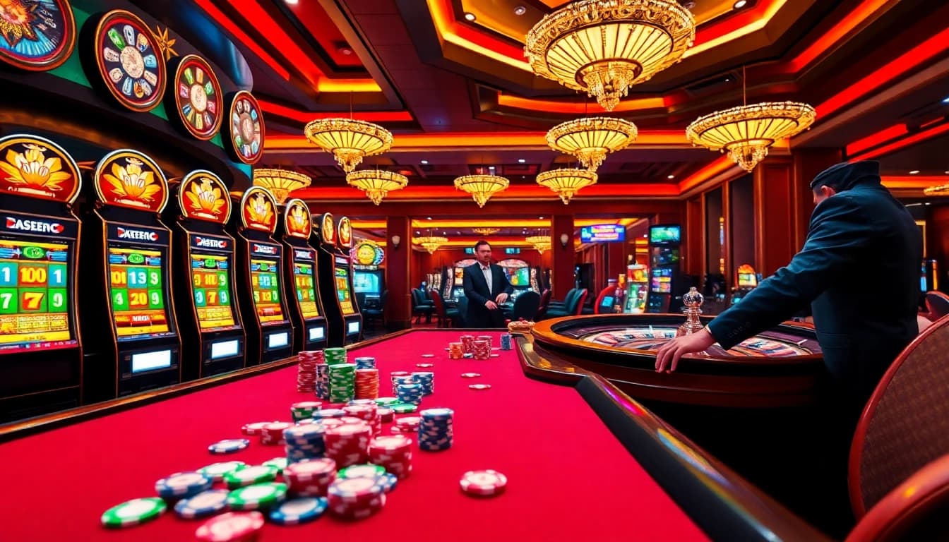 Exciting gameplay ambiance at a casino table highlighting bdtk66 blog strategies for winning.