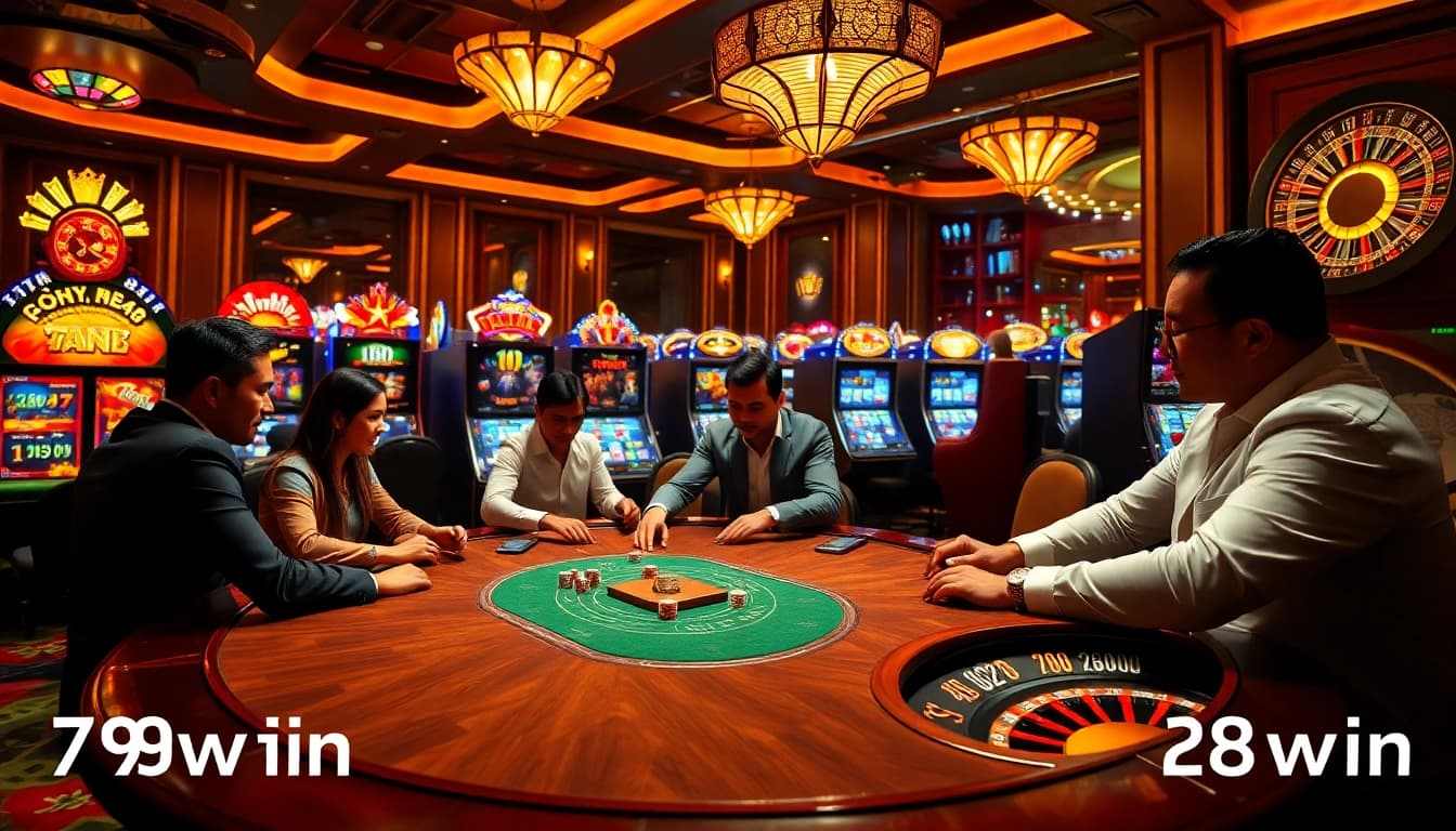 Experience high-stakes action with Nhà Cái 789win at a vibrant casino table.