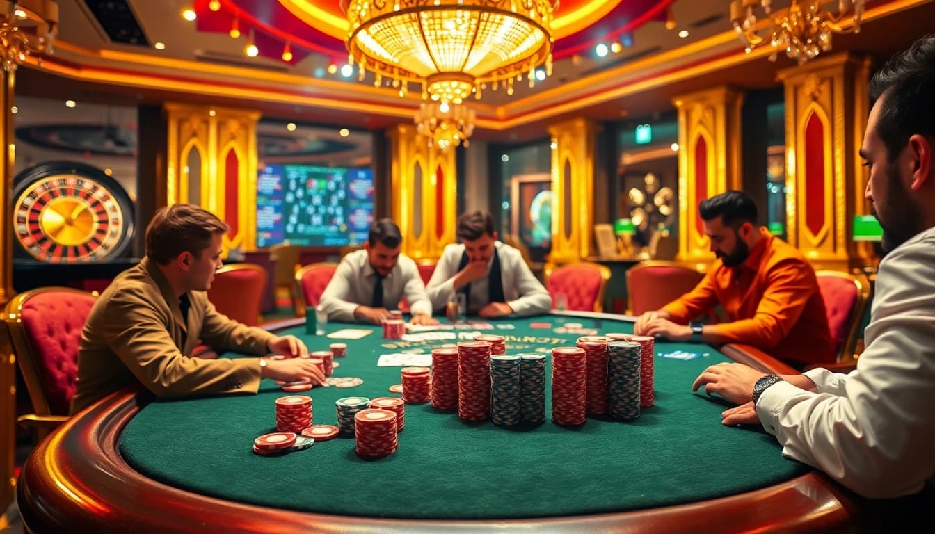 Experience the exciting poker game at https://99okwin.live with vibrant chips and cards.