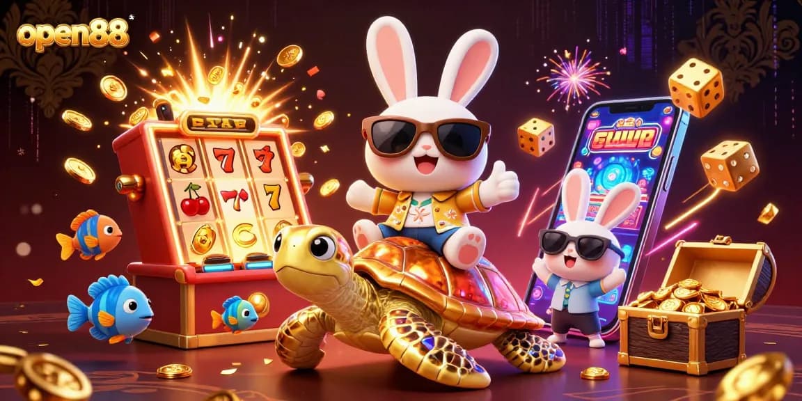 Spin the reels and win big at open88 with a colorful casino scene full of excitement.