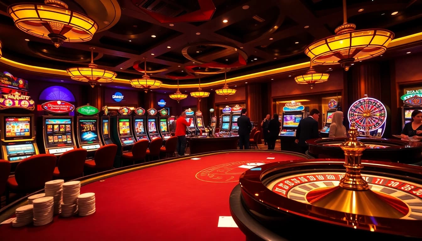Experience thrilling gameplay at https://bem88.com in a vibrant casino atmosphere.