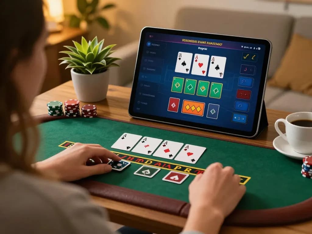 Player strategizing in an online blackjack game on uu8855, highlighting immersive gameplay