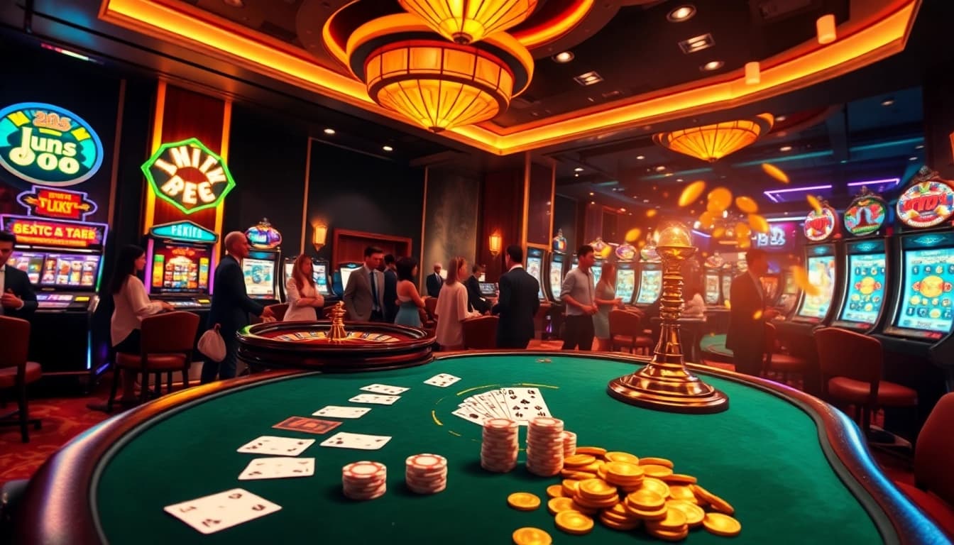 Experience the thrill of Jun88 with vibrant casino gaming like poker and roulette.