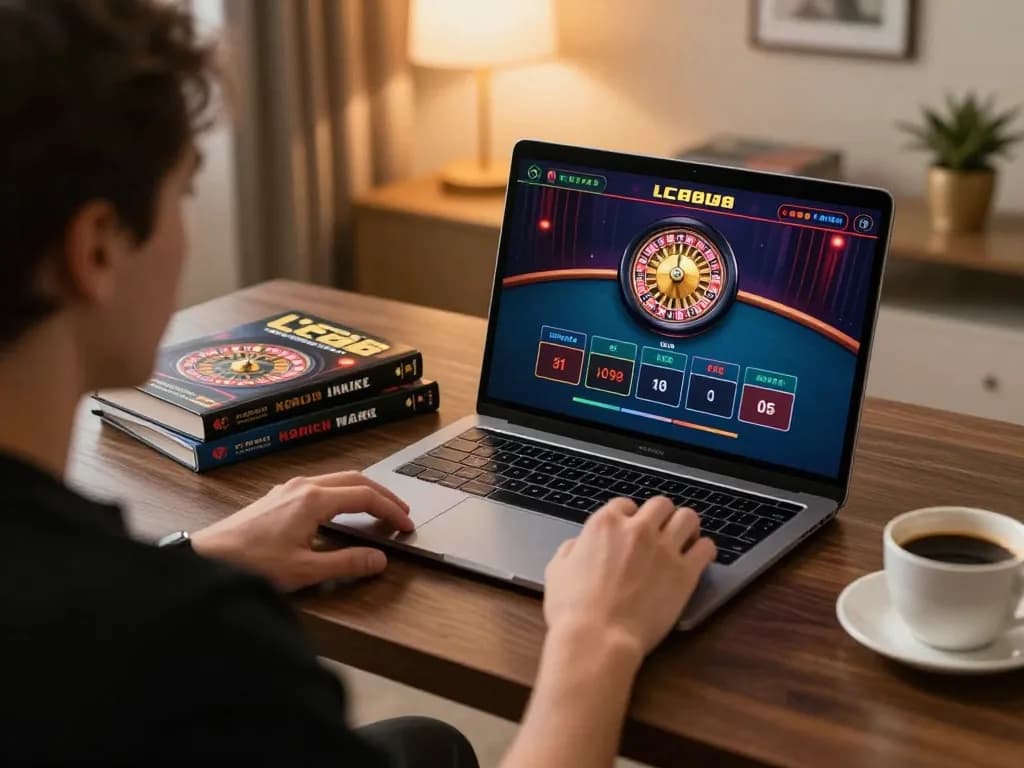 Experience strategic online casino gameplay with LC88 in a stylish home setup