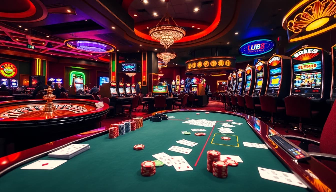 uu88 offers thrill-seekers engaging in luxurious casino games with active players and vibrant slot machines.