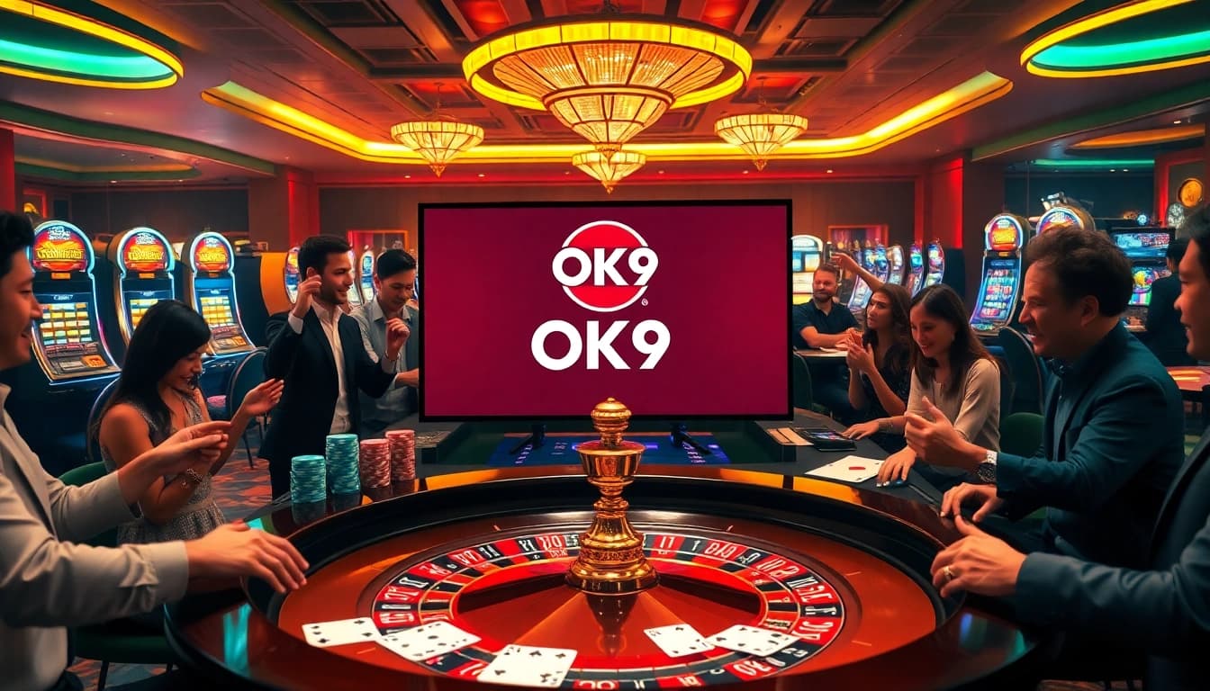 Experience the excitement of gambling at ok9 with lively roulette tables and vibrant casino atmosphere.
