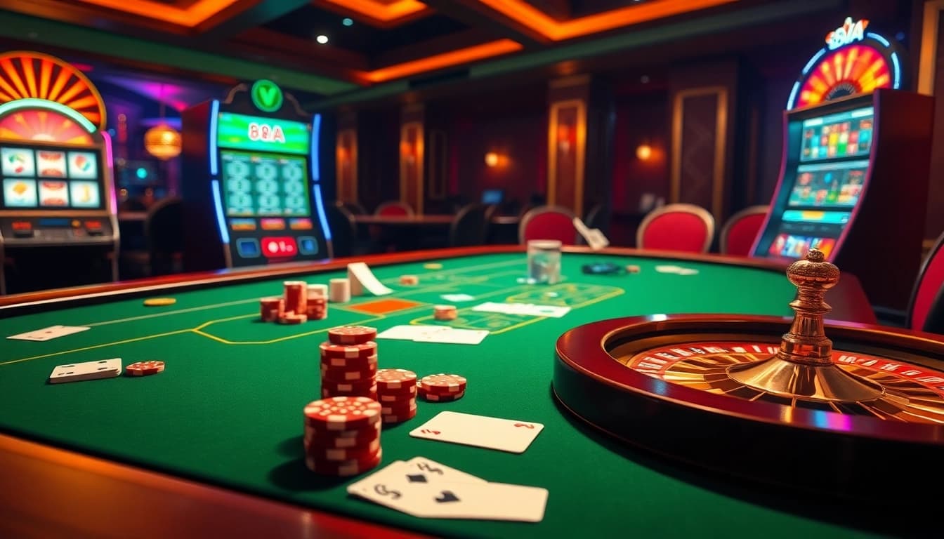 Engage in thrilling gaming dynamics at 88AA's vibrant online casino interface.
