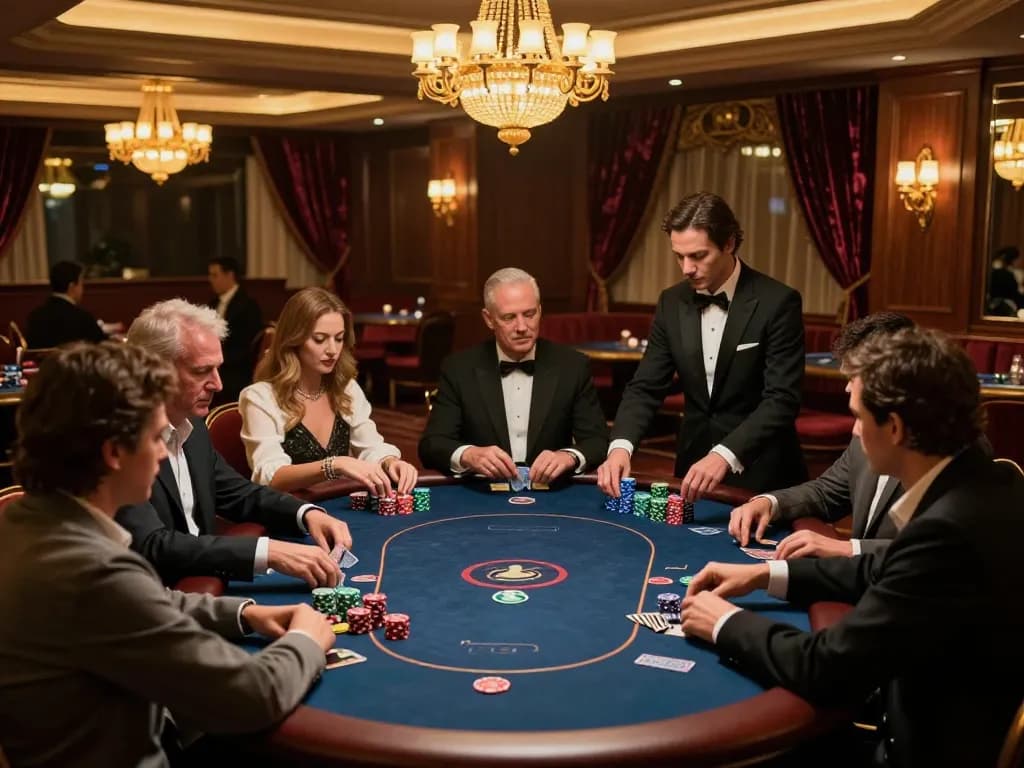 kk win elite players engaged in a high-stakes game in a luxurious VIP casino area