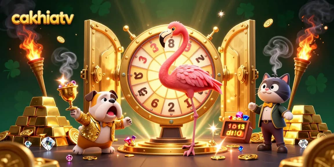 Cakhiatv showcases exciting moments in a vibrant casino atmosphere with a game show host and dynamic elements.