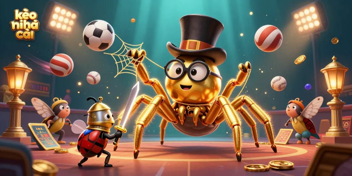 Engage in the kèo nhà cái with dramatic sports scenes and vibrant casino elements.