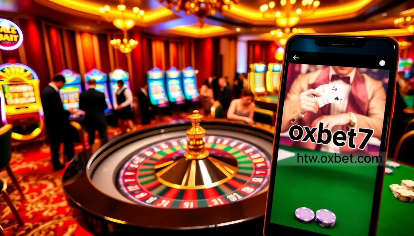 Join the excitement at https://oxbet7.com/ with players at a vibrant roulette table.