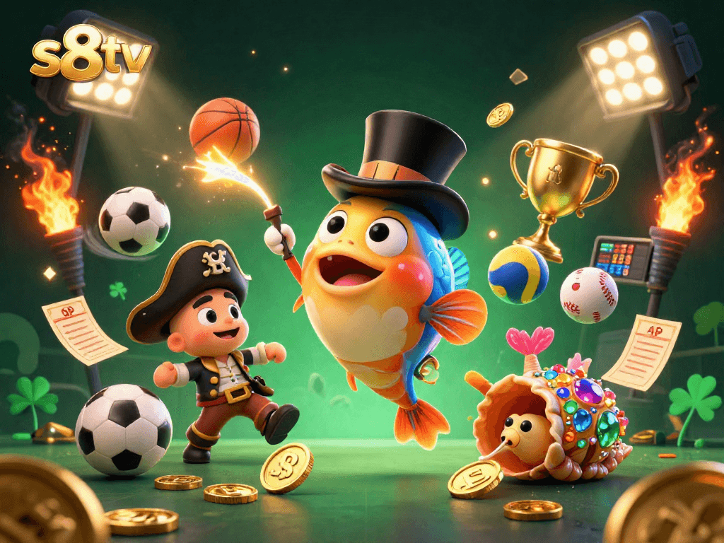Engage with s8tv sports betting featuring dynamic characters and elements in a vibrant casino scene.