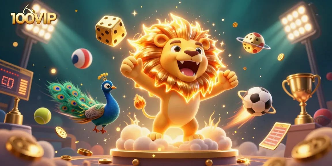 Experience thrilling gameplay at 100VIP with vibrant casino action and dynamic visuals.