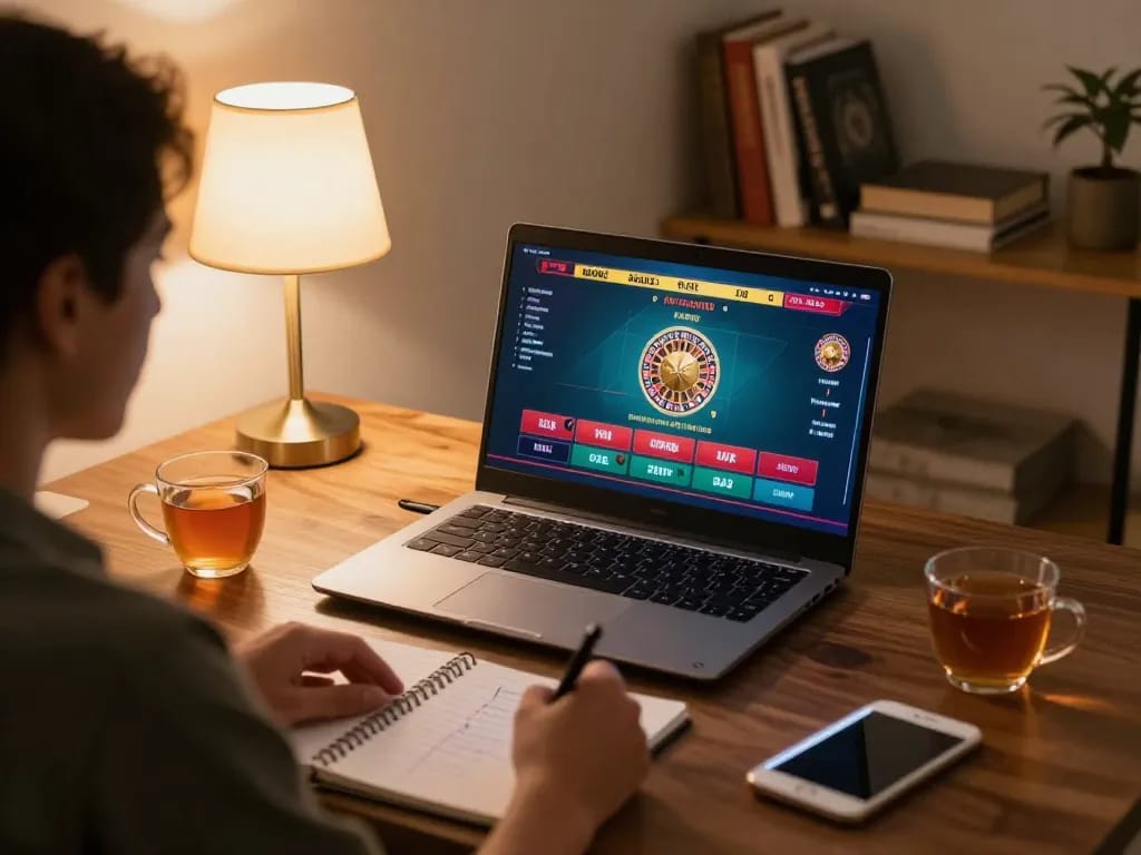Engaging with 188 V in an online casino setting featuring live dealer roulette gameplay on a laptop