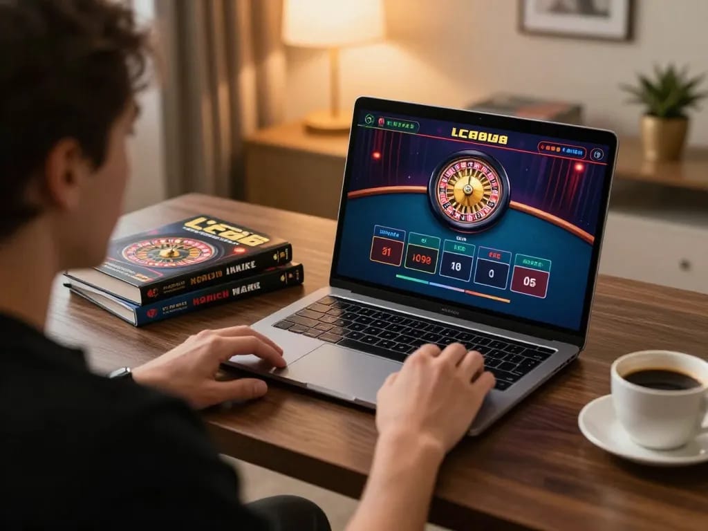 Experience strategic online casino gameplay with LC88 in a stylish home setup
