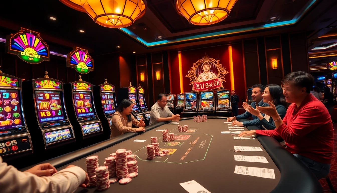 Celebrate wins at NOHU90 with thrilling nổ hũ slot machines and vibrant casino atmosphere.