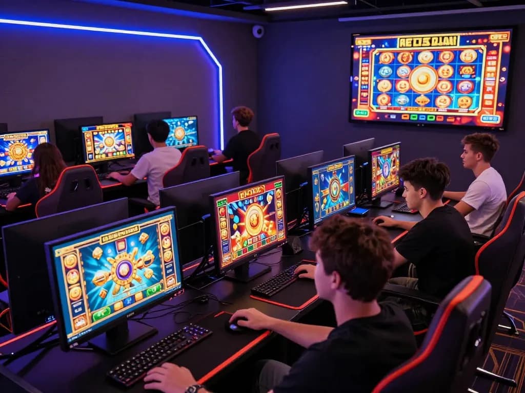 Players engaging with popular slots on 45x com, showcasing vibrant graphics and immersive gaming.