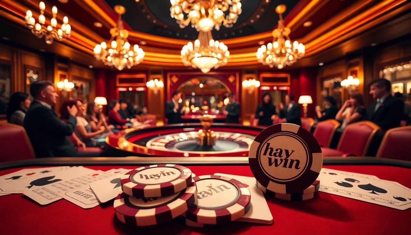 Experience the excitement of winning with hay win at a luxurious casino table.