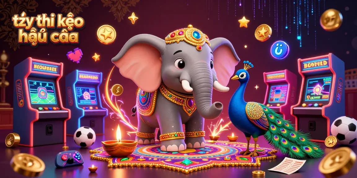 Engage with tỷ lệ kèo nhà cái while enjoying a vibrant sports betting theme in this 3D illustration.