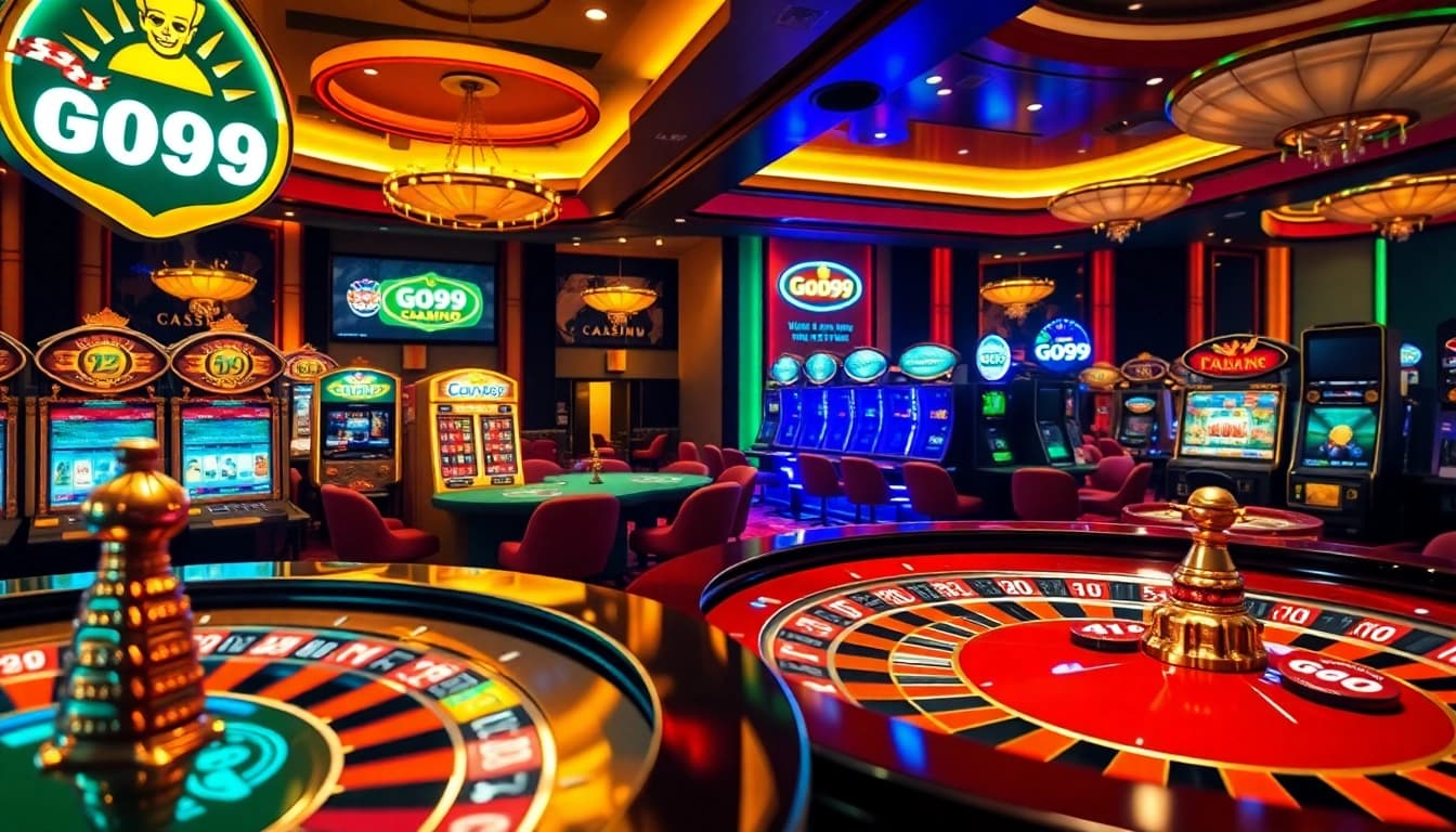 Experience excitement and elegance at Go99 casino with vibrant gaming tables and slots.