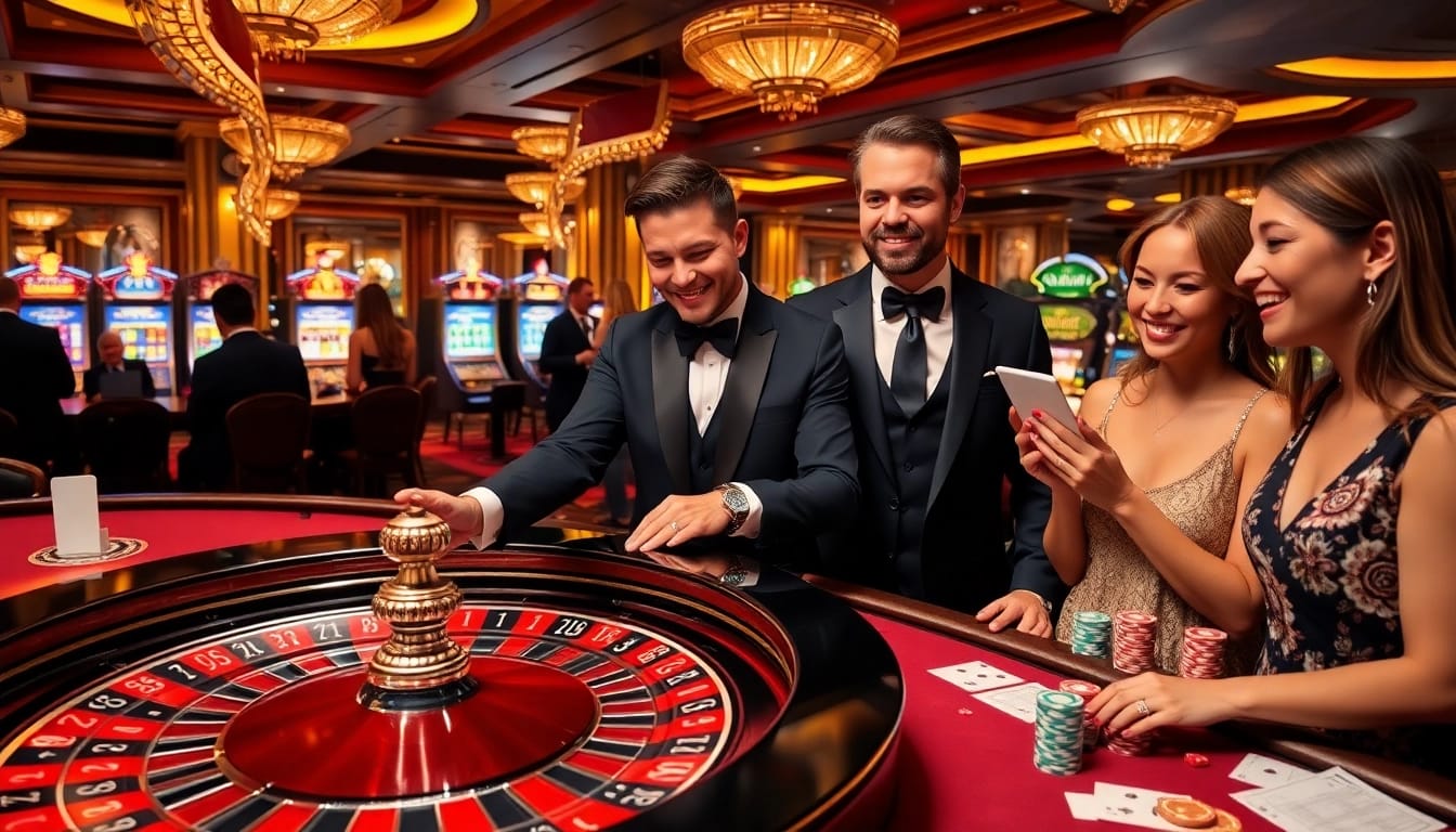 Players enjoying an exciting game at SODO CASINO with poker chips and roulette.