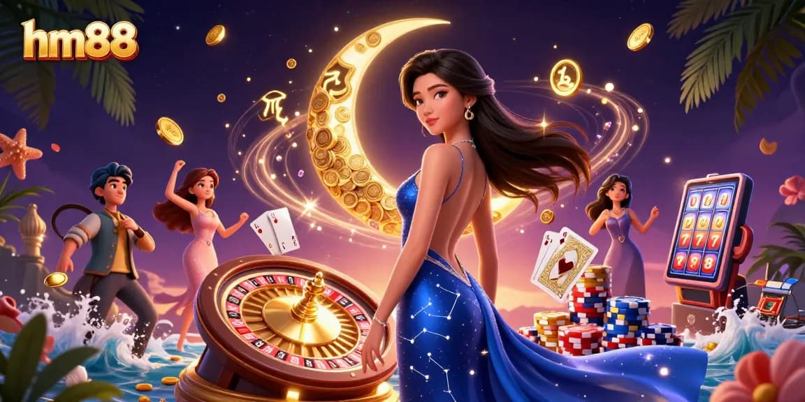 Experience gaming thrills with hm88's elite casino ambiance and dazzling graphics.