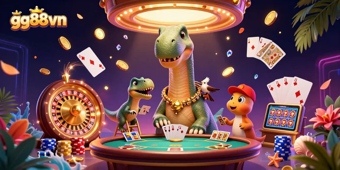 Experience the thrill of winning at gg88vn with dynamic casino action featuring unique characters.