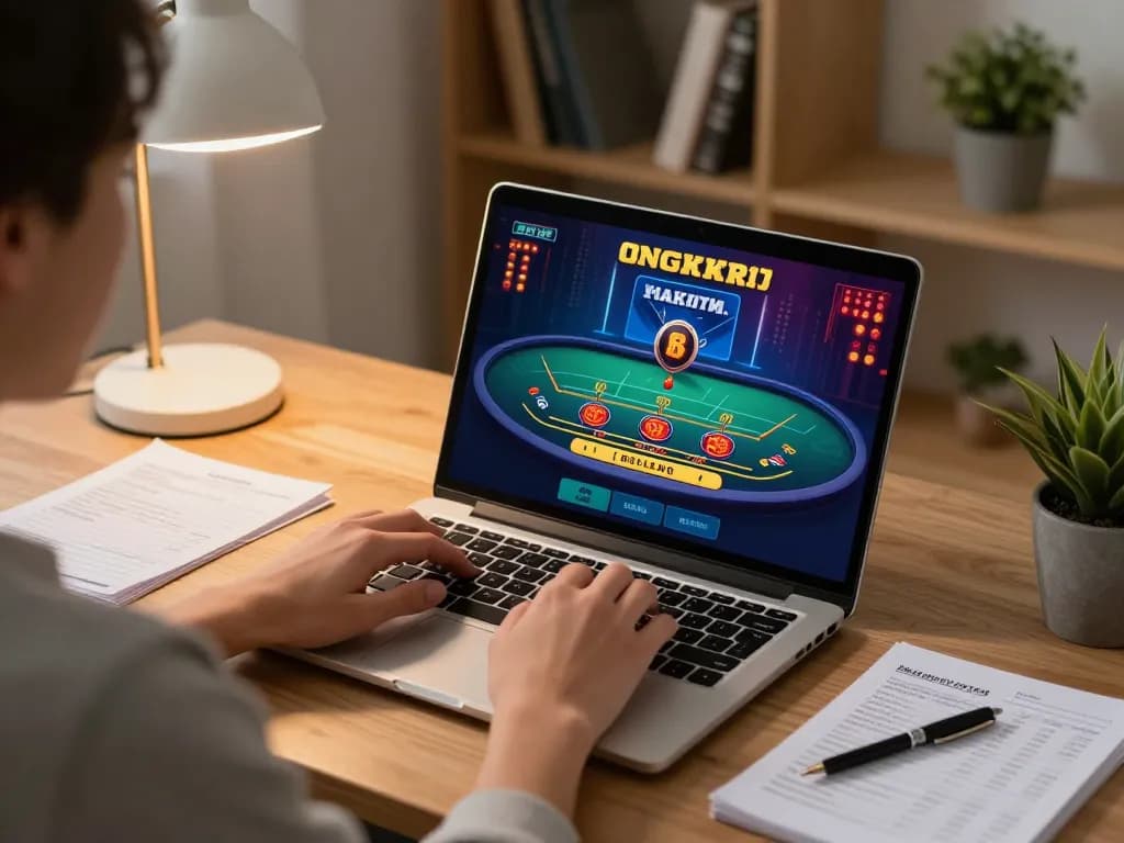 Experience nhà cái cm88 in a cozy home setup with engaging online blackjack gameplay.