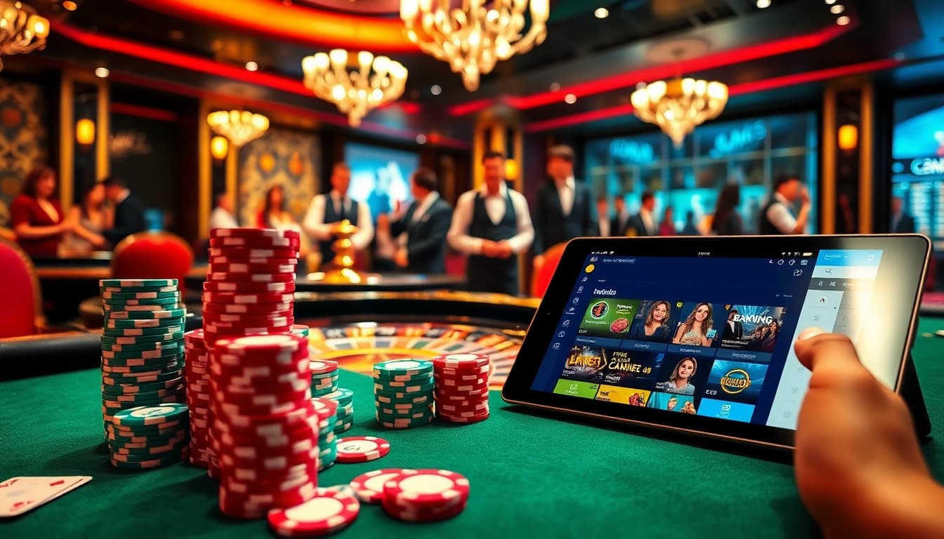 Engage with the thrilling atmosphere at https://kuwinblog.com/ featuring casino gaming tables, poker chips, and live betting excitement.