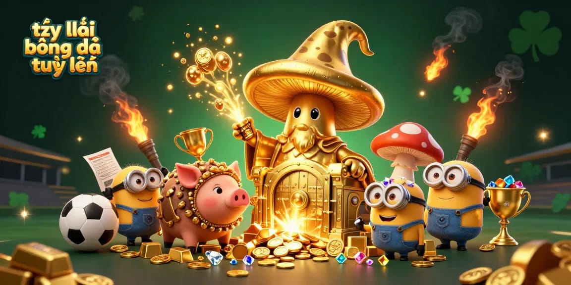 Experience the excitement of tỷ lệ bóng đá trực tuyến with a vibrant illustration of sports betting action.