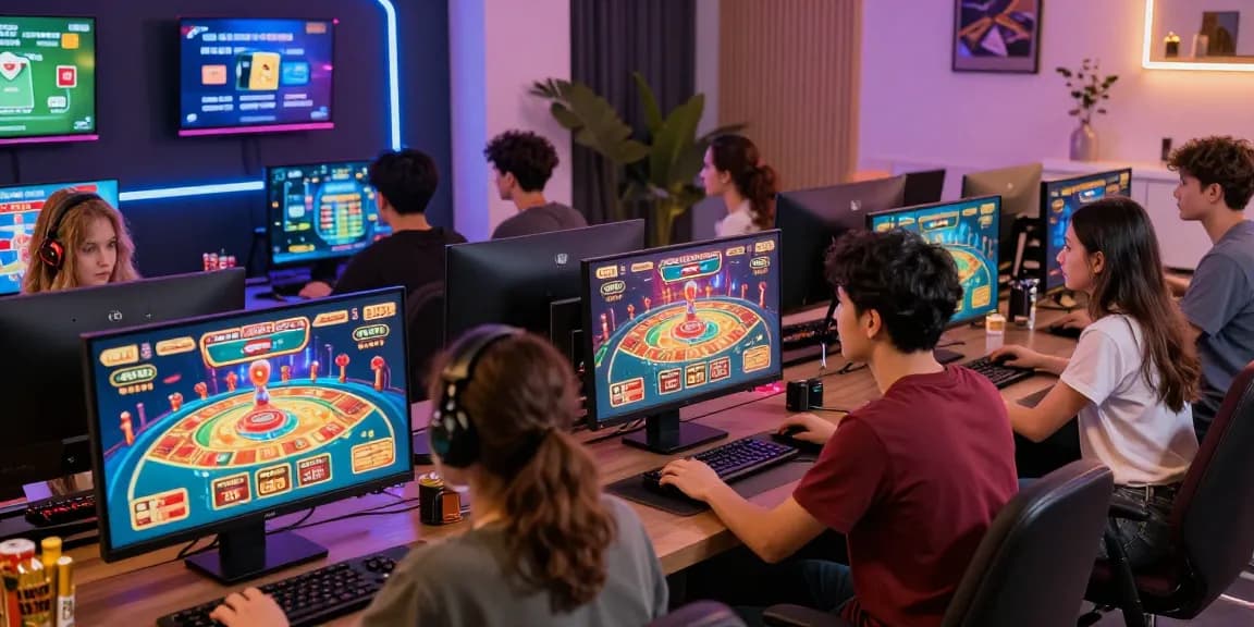 Players enjoying jumpspace credit card casinos in a vibrant online gaming environment.