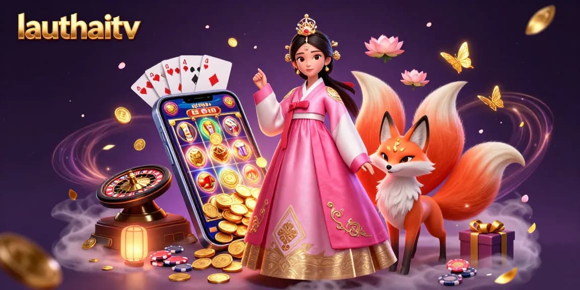 Experience lauthaitv with an engaging slot gaming scene featuring a lucky fox and vibrant characters.