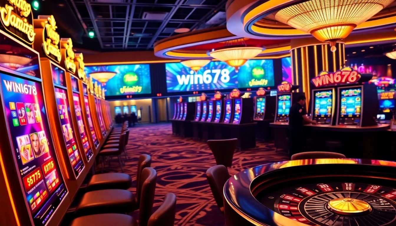 Experience thrilling gameplay in the win678 game with exciting slot machines and poker tables.