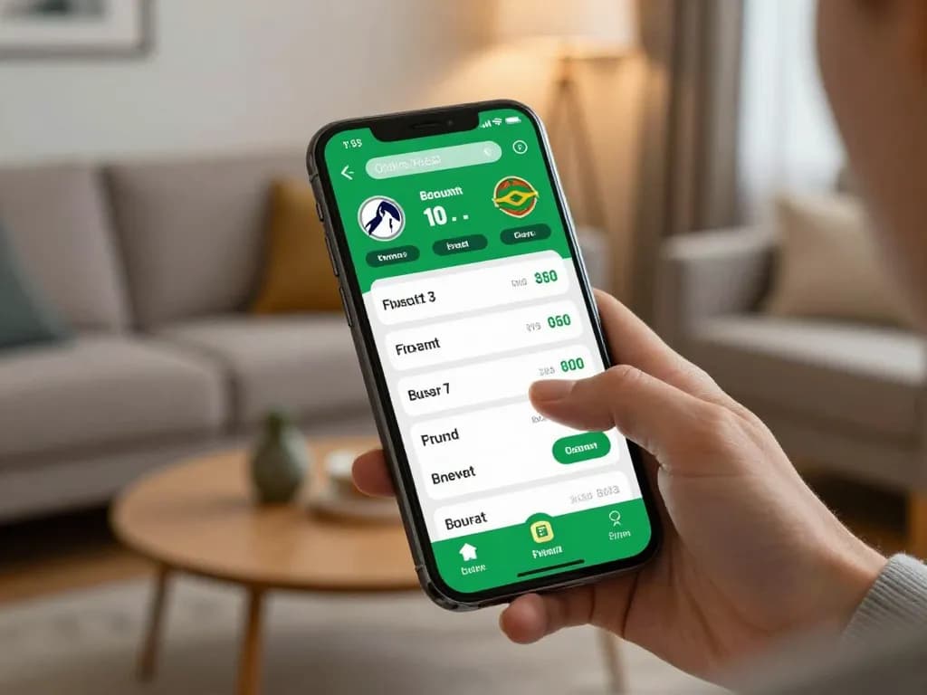 Engaging with ga8888 sports betting app on smartphone, highlighting live odds and user actions.